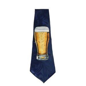 3 for/ $30 Steve Harris Beer Themed 59" Blue SatinTie